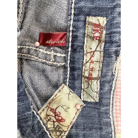 Buckle BKE Culture Denim Stretch Blue Jeans Distress Sz 27 Crop Capri VTG Y2K - Picture 2 of 5